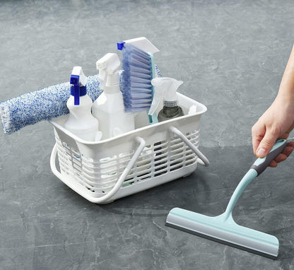 Plastic Shower Caddy Basket with Handle, Portable Organizer Storage Basket for College Dorm, Bathroom, Kitchen - White4