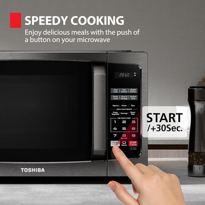 Microwave Oven, 0.9 Cu.Ft, 900W, Black Stainless Steel | 6 Auto Menus, Mute Function, Child Lock, LED Lighting, 10.6 Inch Removable Turntable, Perfect for Apartment5