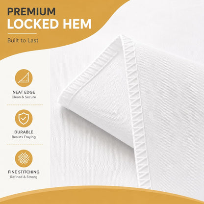 10-Pack 60X84 Inch White Table Cloths, Solid Stain and Wrinkle Resistant Oblong Tablecloth, Premium Plain Weave Polyester Fabric Rectangle Table Linen Covers for Hotel, Banquet6