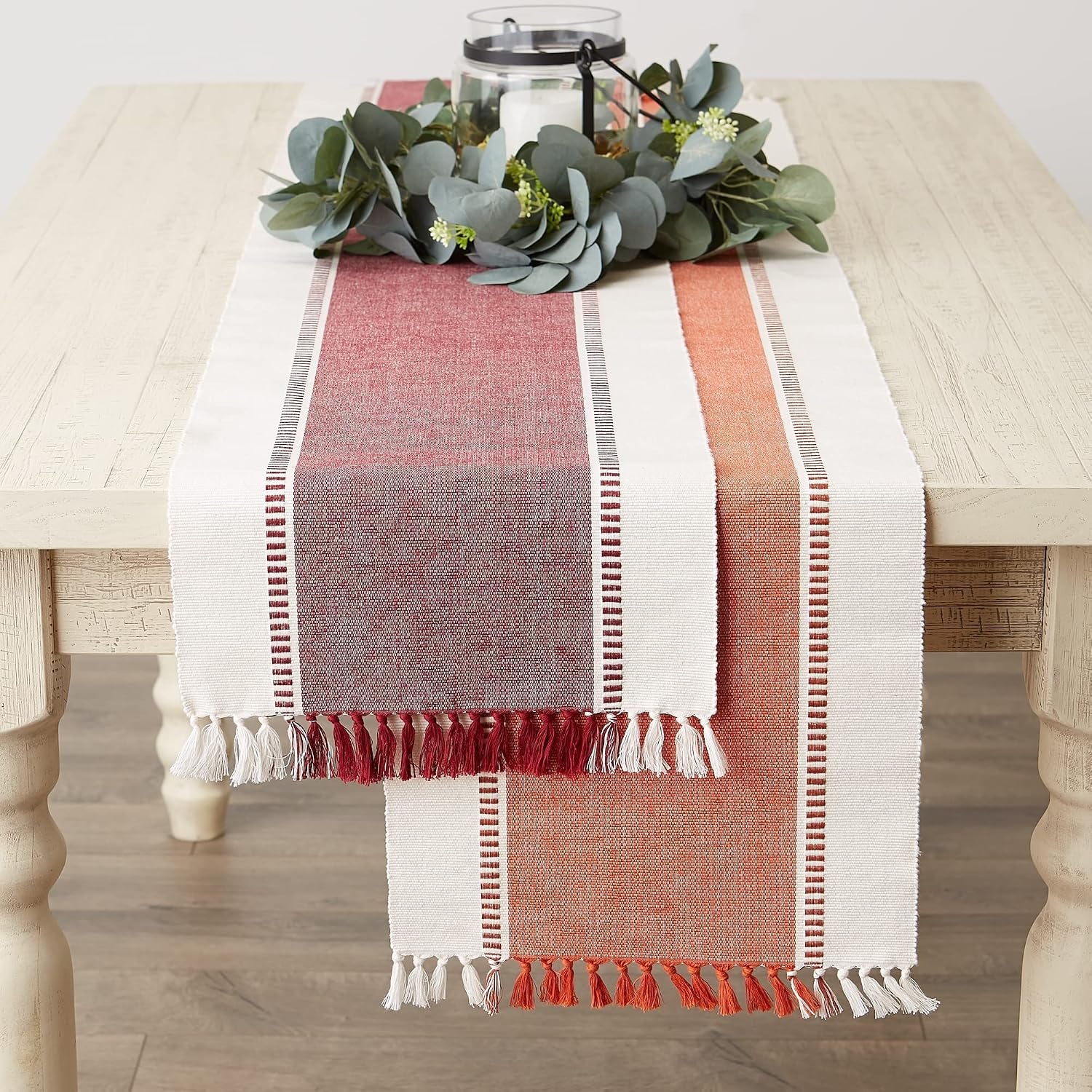dobby-stripe-table-runner-13x72-burnt-orange-cream-background