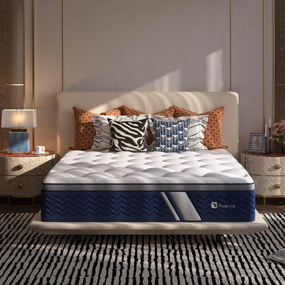 Syncdeep Queen Mattress 12 Inch, Firm Hybrid Cooling, Lumbar Support1