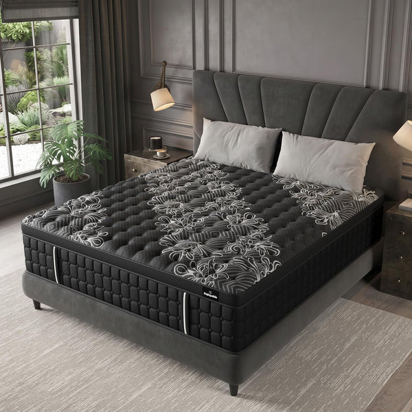Queen Mattress 14 Inch Hybrid, Cooling-Gel Foam & Pocket Springs, Medium Firm with Edge Support – 365-Night Trial, Bed in a Box1