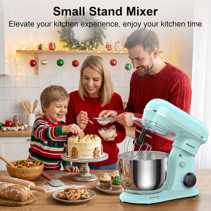 4QT Electric Stand Mixer, 10-Speed Tilt-Head Compact Kitchen Mixer | Multiple Stylish Colors | Food Mixer with Dough Hook & Beater & Whisk | for Cake & Bread | Dishwasher-Safe | Blue4