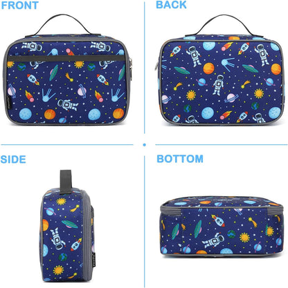 Kids Lunch Box Insulated Soft Bag Mini Cooler Back to School Thermal Meal Tote Kit for Girls, Boys, Astronaut8