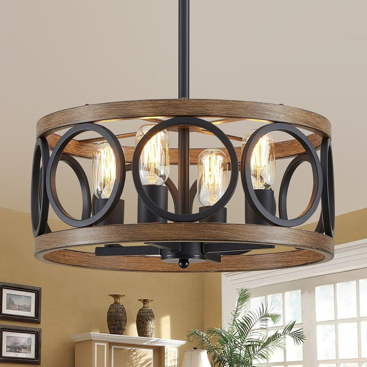 black-dining-room-light-fixtures-modern-farmhouse-chandelier-for-dining-room-living-room-kitchen-16-drum-metal-black-and-wood-grain-finish-4-light-round-hanging-chandelier-pendant