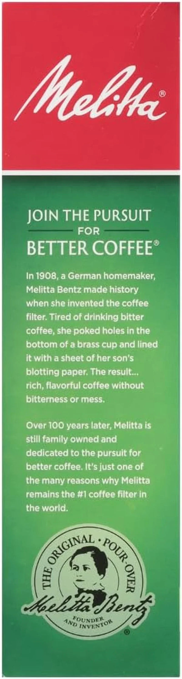 Melitta #4 Unbleached Coffee Filters, Premium, Natural Brown, Flavor Enhancing Coffee Filters for 8-12 Cup Coffee Makers, Kosher Certified, Compostable, 100 Count (Pack of 3)14