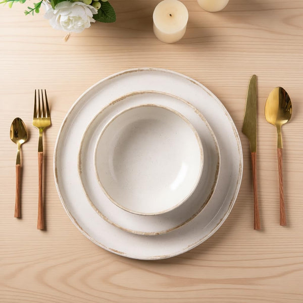 Stoneware Dinnerware Sets for 4,12Pcs Ceramic Plates and Bowls Sets2