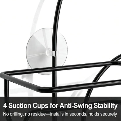 Shower Caddy Hanging, Shower Organizer with Razor Hooks, Black7