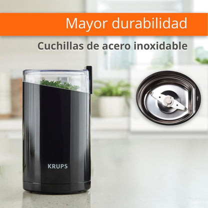 Precision Electric Coffee Grinders, 3 Oz Capacity, 200W Motor, Stainless Steel Blades for Uniform Grinding of Beans, Herb and Nuts, Coffee and Spice Grinder Electric, (Black)5