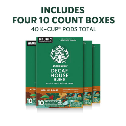 Starbucks K-Cup Coffee Pods, Decaf House Blend Medium Roast, 40 Count2