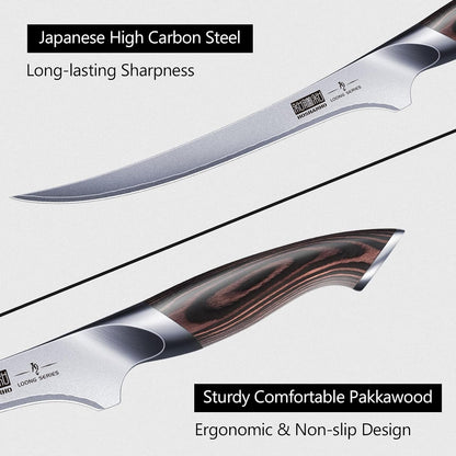 Fillet Knife 9 Inch, Super Sharp Japanese Fish Boning Knife4
