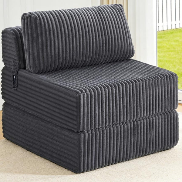 Folding Sofa Bed Convertible 4 in 1 Sleeper Chair Gray Single1