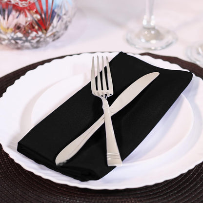 Bulk 144-Pack Hotel Cloth Napkins, 20" X 20", Wrinkle Resistant, Black5
