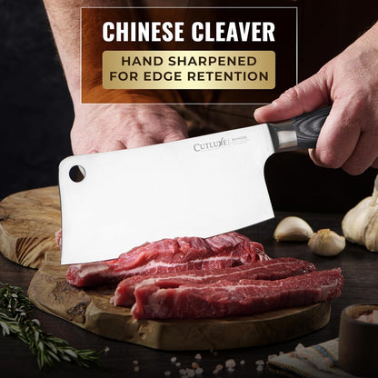 Meat Cleaver Knife, 7" Butcher Cleaver – Ultra Sharp Japanese Blade3