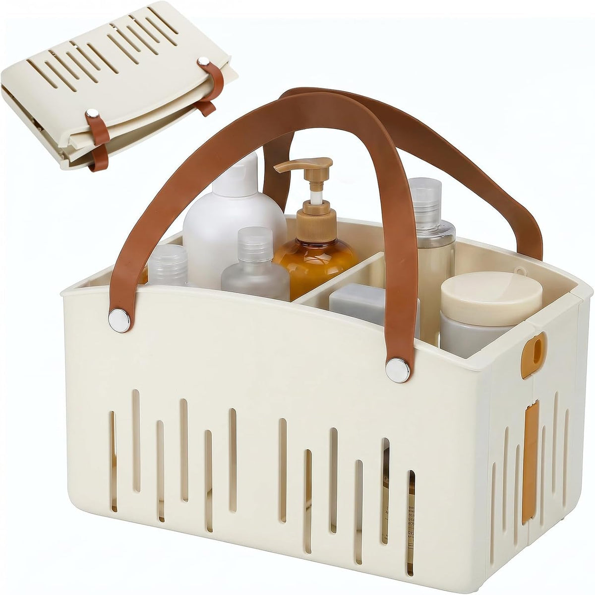 collapsible-portable-plastic-shower-caddy-dorm-room-beige