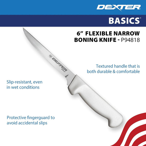 P94818 Basics 6" Narrow Flexible Boning Knife, NSF4