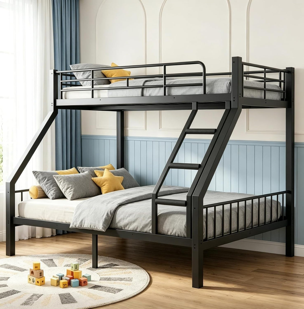 heavy-duty-twin-xl-over-queen-bunk-bed-with-eva-padded-angled-ladder