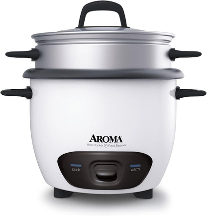 Housewares 14-Cup (Cooked) (7-Cup UNCOOKED) Pot Style Rice Cooker and Food Steamer (Arc-747-1Ng),White1