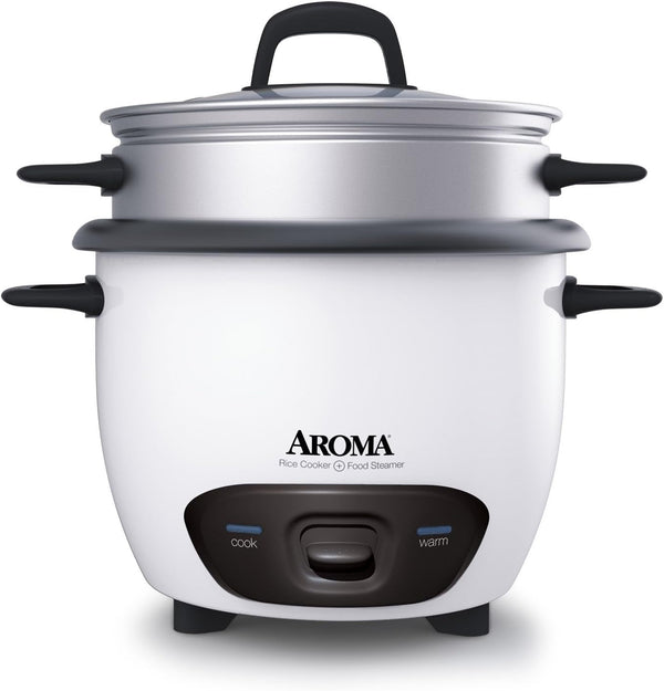 Housewares 14-Cup (Cooked) (7-Cup UNCOOKED) Pot Style Rice Cooker and Food Steamer (Arc-747-1Ng),White1