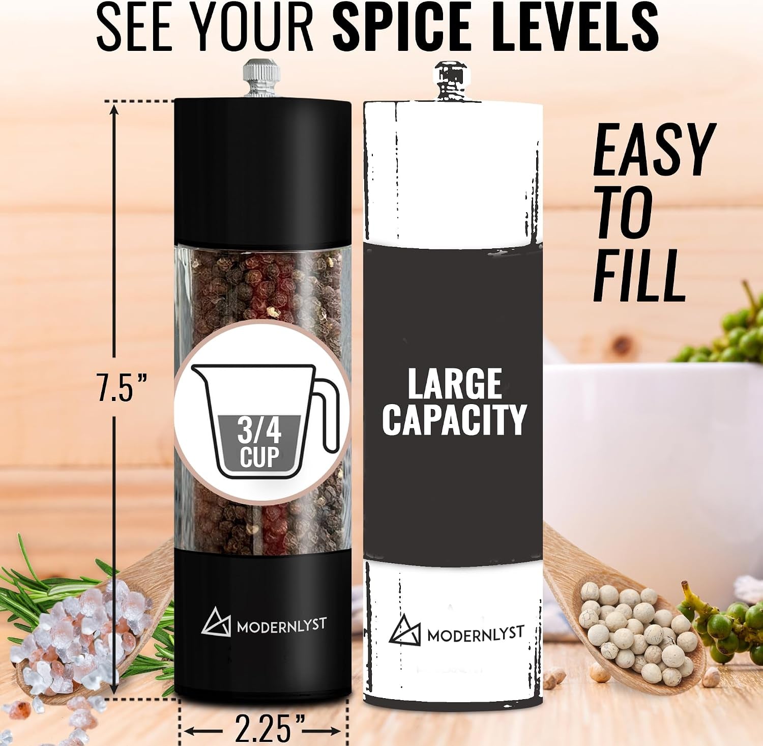 manual-salt-and-pepper-grinder-set-of-2-large-round-salt-and-pepper-shakers-set-7-5-inch-stainless-steel-salt-grinder-refillable-pepper-grinder-manual-black