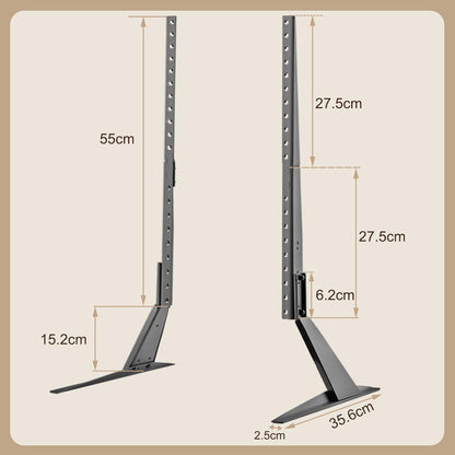 Universal TV Stand, Metal TV Legs for 20-65 Inch Lcd/Led/Oled/Plasma Flat&Curved Screen TV Height Adjustment with VESA 75X75Mm to 800X500Mm Max ML17608