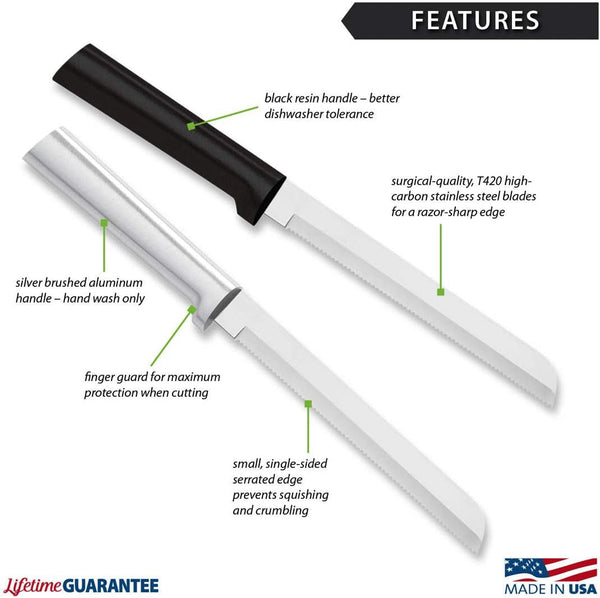 Cutlery 6" Bread Knife (W236), Black2