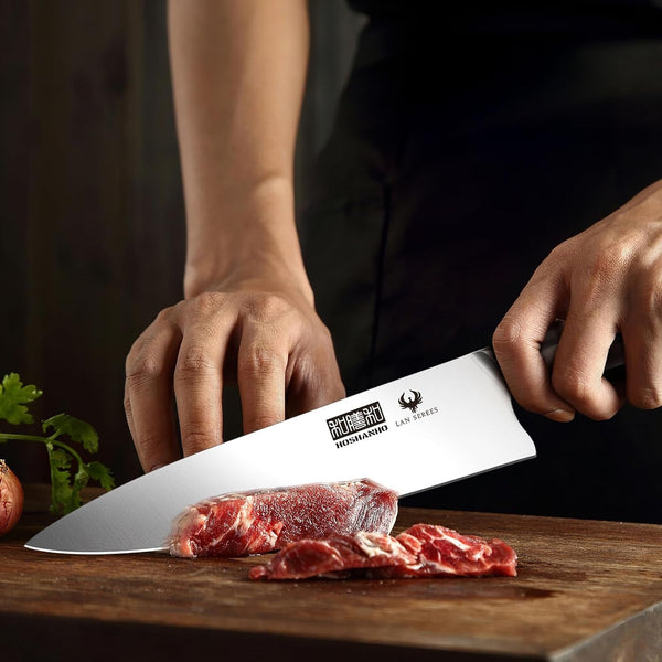7PCS Kitchen Knife Set with Block, Sharp Chef Knives & Sharpener5