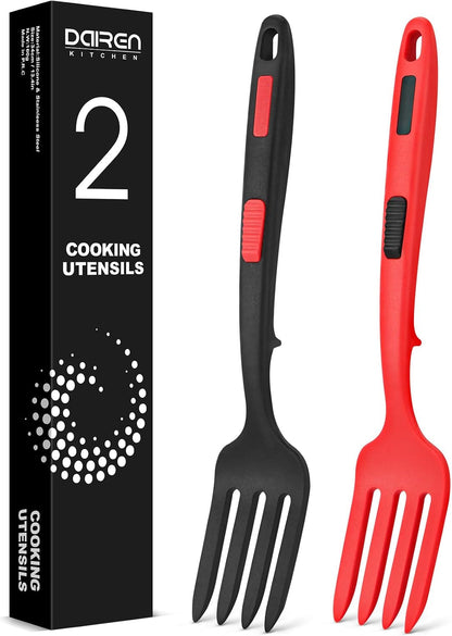 Large Silicone Flexible Cooking Fork, Non Stick Whisks for Mix Ingredients1