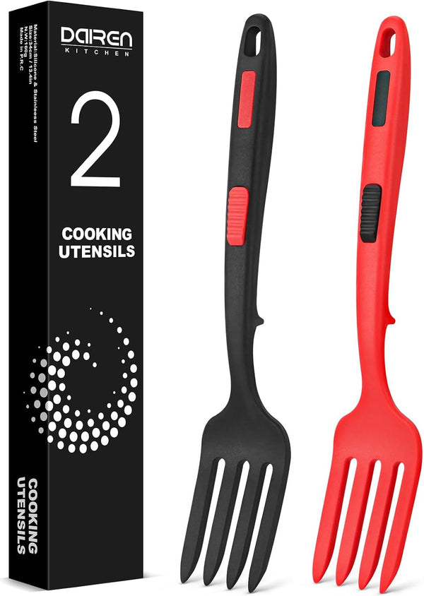 Large Silicone Flexible Cooking Fork, Non Stick Whisks for Mix Ingredients1