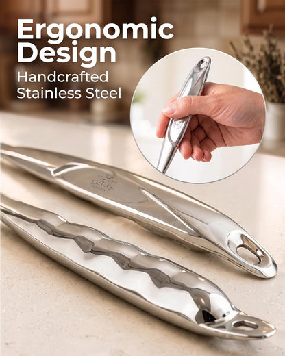 Stainless Steel Serving Spoon - 11.5” Large Cooking & Serving Spoon with Ergonomic Handle - Durable, Rust-Resistant & Dishwasher Safe Kitchen Utensil for Cooking and Buffets4