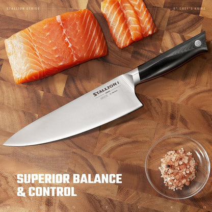 Stallion 8" Chef'S Knife, German DIN 1.4116 Stainless Steel, Ergonomic Durable G10 Handle2