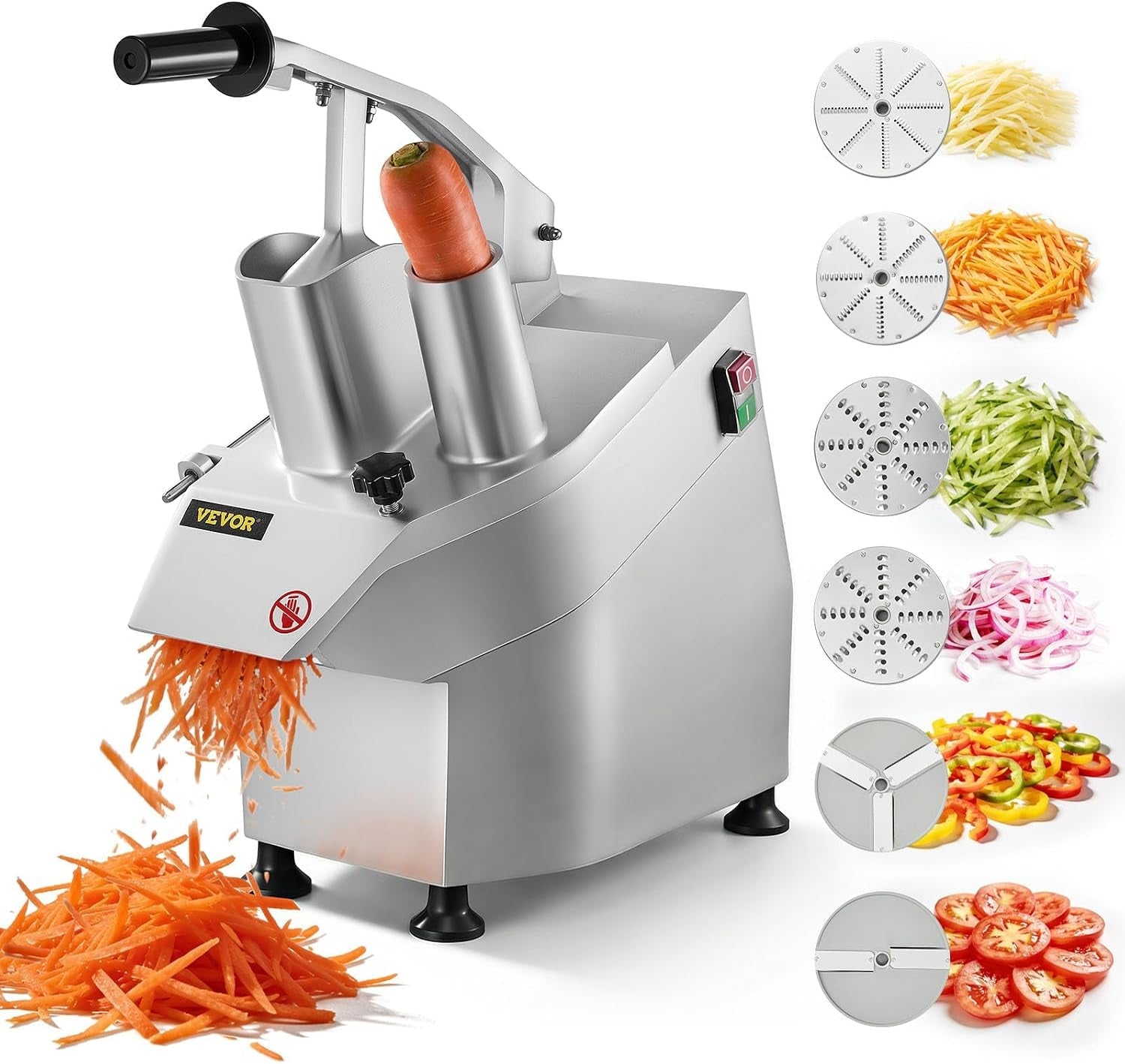 commercial-food-processor-550w-electric-vegetable-slicer-6-blades-2-feeding-holes-1600-rpm-stainless-steel-vegetable-processor-interchangeable-blade-3mm-4mm-7mm-shred-and-2mm-4mm-slice