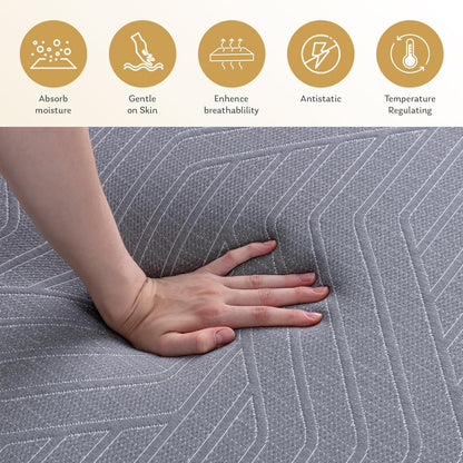 EGOHOME Queen 12" Copper Gel Memory Foam Mattress Pressure Relief Medium | Fiberglass Free, Back Pain Relief, Graphene Tech Cover, ICA Endorsed, Certipur-Us, Motion Isolation, Mattress in Box, Medium3