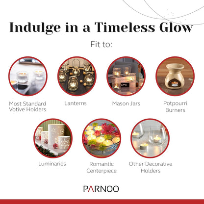 Tea Light Candles in Metal Cups - 4.5 Hours Clean, Long Burning White Unscented - 250 Votive Candles Bulk for Romantic Dinner, Wedding, Spa & Hotels by PARNOO6