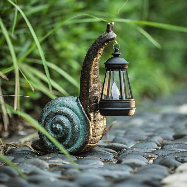 Solar Garden Snail Statue,Lawn Decor Statue for Patio, Balcony, Yard Ornament - Mothers Day Gifts for Mom Grandma Women6