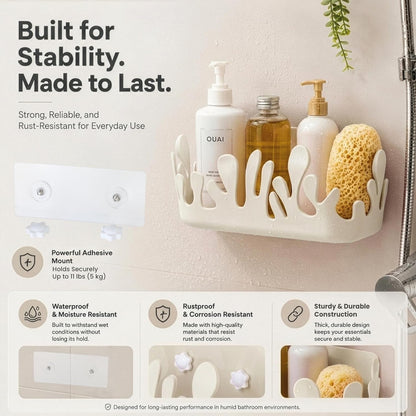 Shower Organizer 2 Pack, Adhesive Shower Caddy, Gray5