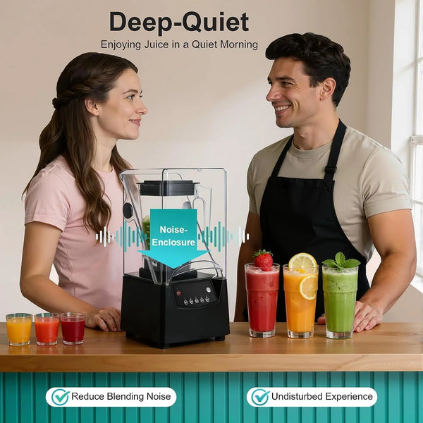 1.8L Quiet Blender, Soundproof Smoothie Maker with Stainless Steel 110V | 1.8L Soundproof Smoothie Blender with Stainless Steel Construction, Quiet Operation Frozen Drink Maker for Smoothies2