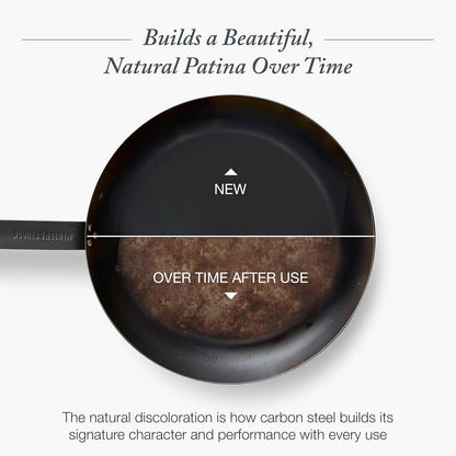 12" Pre-Seasoned Carbon Steel Frying Pan Skillet | Natural Nonstick with Use, Induction & All Stovetop Suitable, Grill & Campfire Safe, Even Heating, Indoor/Outdoor Use4