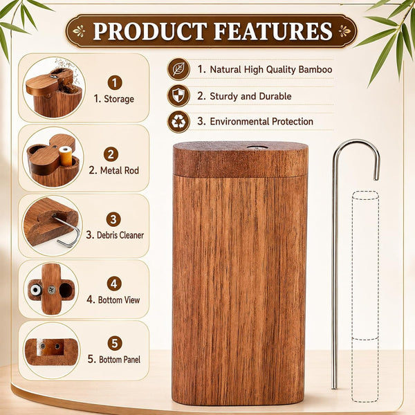 Modern Minimalist Small Wooden Storage Box with Lid – Natural Oak Desktop4