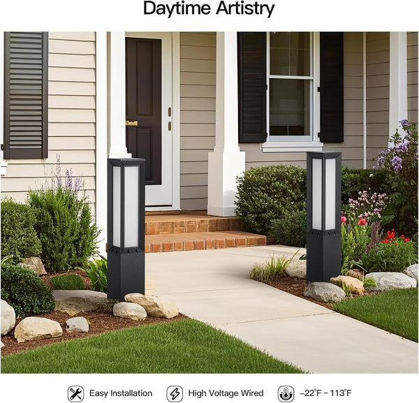 32" Landscape Path Light Hard Wired, Outdoor Pathway Lights AC100-240V6