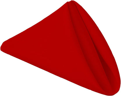 Cloth Napkins - 17 X 17 Inch Red Dinner Napkins - Set of 12 Soft & Absorbent Washable Fabric Cloth Table Napkins with Hemmed Edges for Hotel Restaurant, Holiday Parties & Wedding3