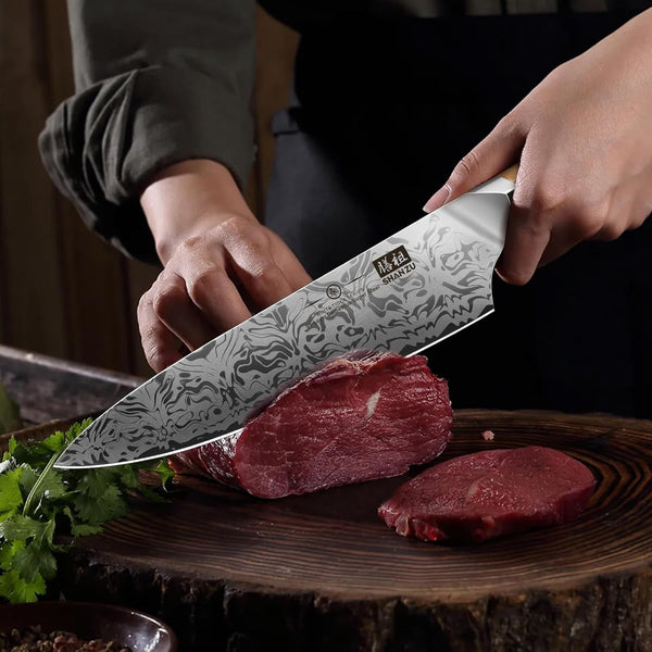 Damascus Chef Knife, SG2 Powder Steel Japanese Kitchen Knife6