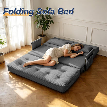 Futon Sofa Bed,Convertible Sofa Bed,Folding Boneless Couches6