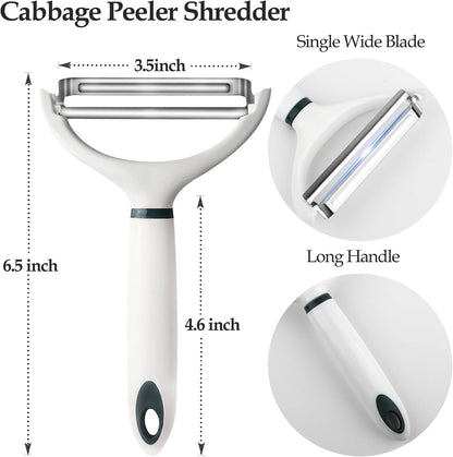 2Pack Cabbage Shredder, 3.5 Inch Wide Blade Vegetable Peeler2