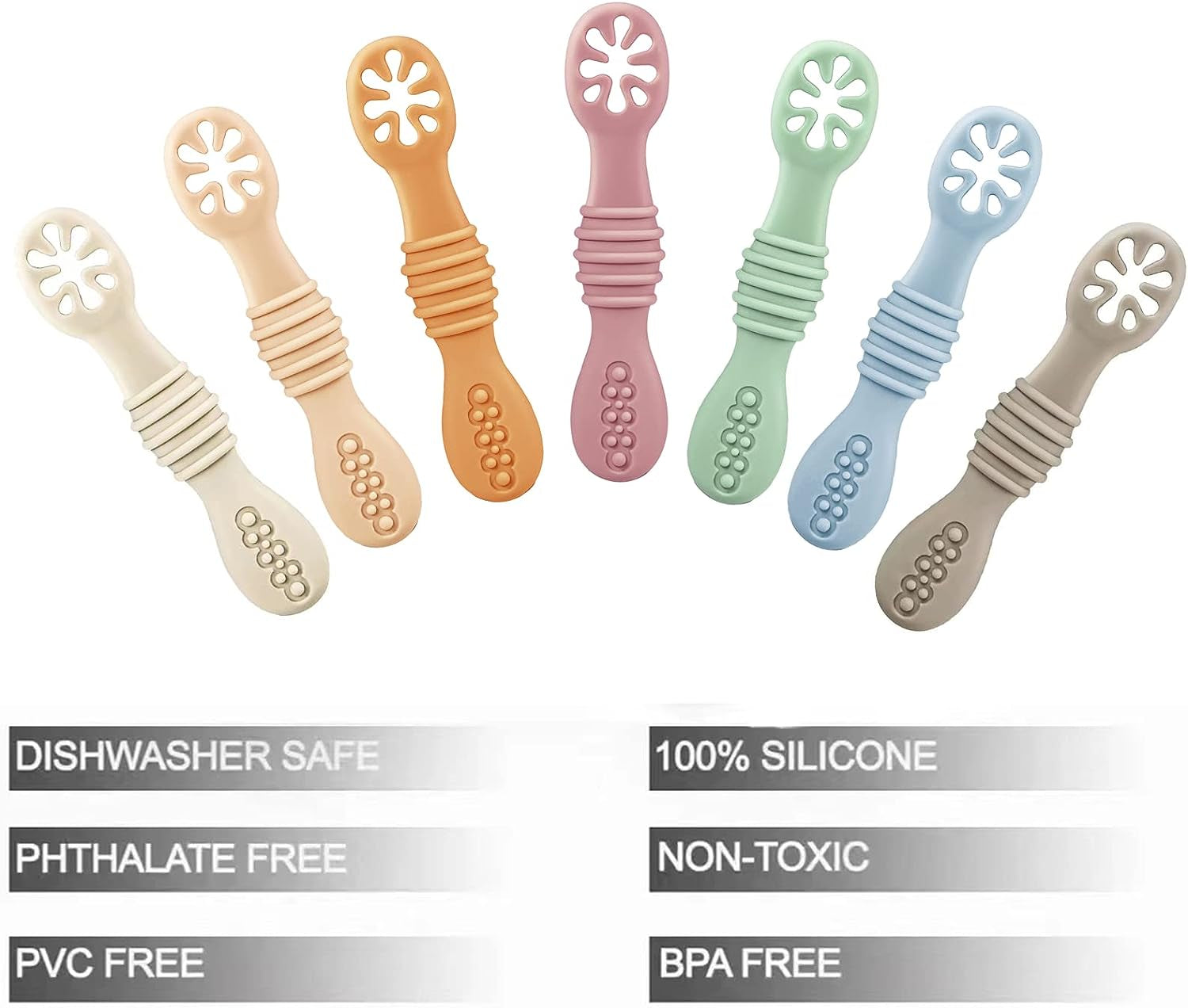 7-pack-silicone-baby-feeding-spoon-baby-led-weaning-supplies-toddler-infant-feeding-spoon-first-stage-bpa-free