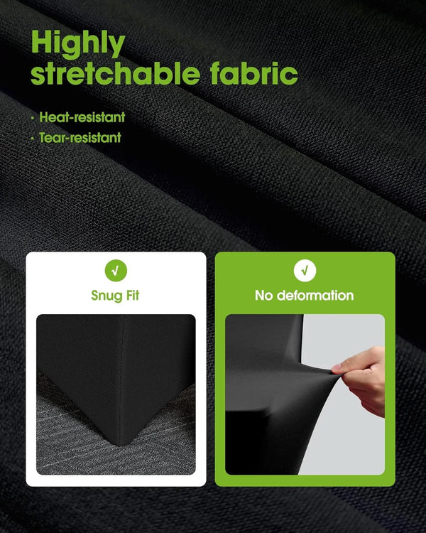 Spandex Tablecloth 6Ft 2 Pack Black | Table Cloth for Rectangle Table Wrinkle-Free and Stretch, Rectangle,Table Cover for Party, Wedding, Banquet, Birthday3