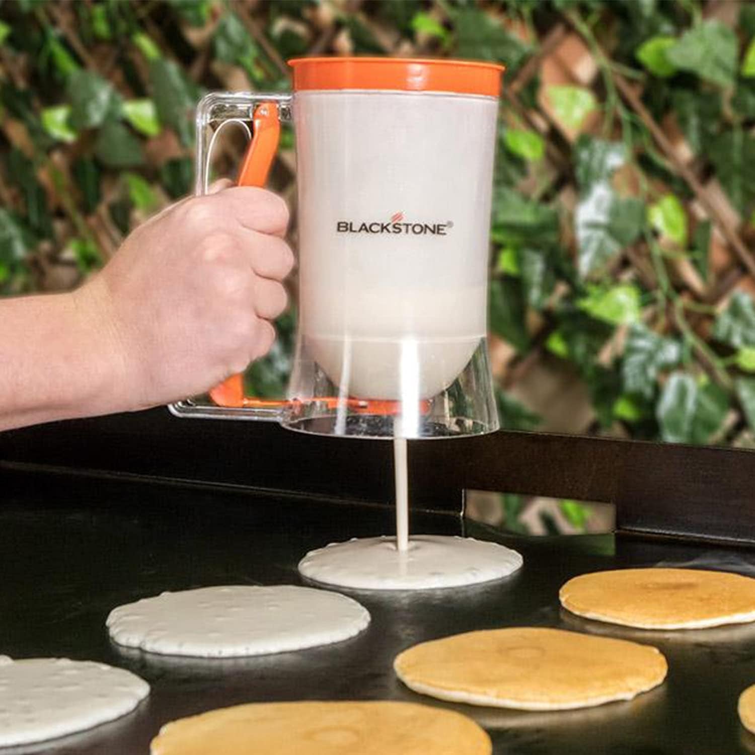 blackstone-1543-outdoor-griddle-breakfast-preparation-kit-with-pancake-batter-dispenser-cast-iron-bacon-press-and-2-non-stick-steel-egg-rings-batter-dispenser-bacon-press-two-egg-rings