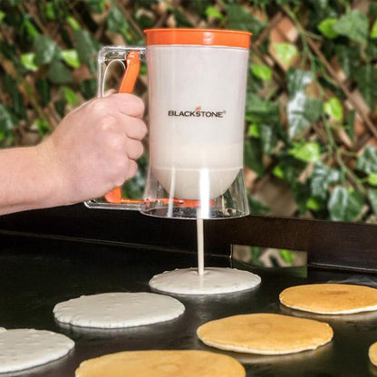 Blackstone 1543 Outdoor Griddle Breakfast Preparation Kit with Pancake Batter Dispenser, Cast Iron Bacon Press, and 2 Non Stick Steel Egg Rings | Batter Dispenser, Bacon Press, Two Egg Rings6