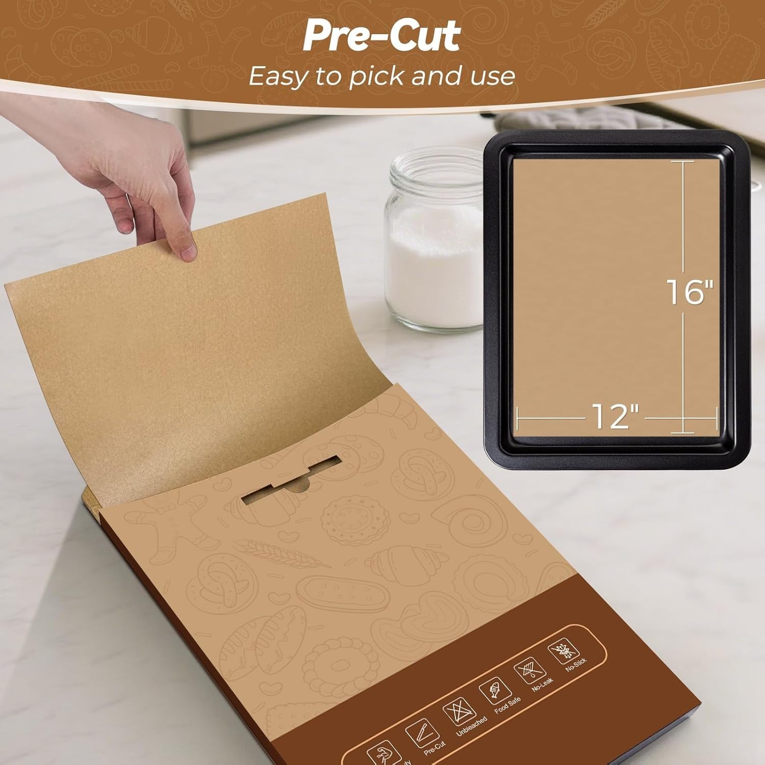 360-count-12x-16-heavy-duty-parchment-paper-sheets-for-baking-no-stick-no-leak-unbleached-baking-paper-pre-cut-half-parchment-paper-sheets-for-oven-air-fryer-microwave