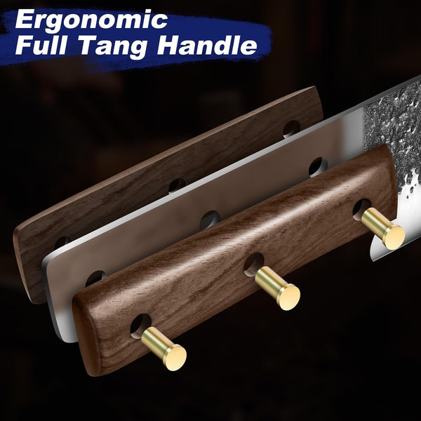 4-Piece Hand Forged Butcher Knife Set with High Carbon Steel8